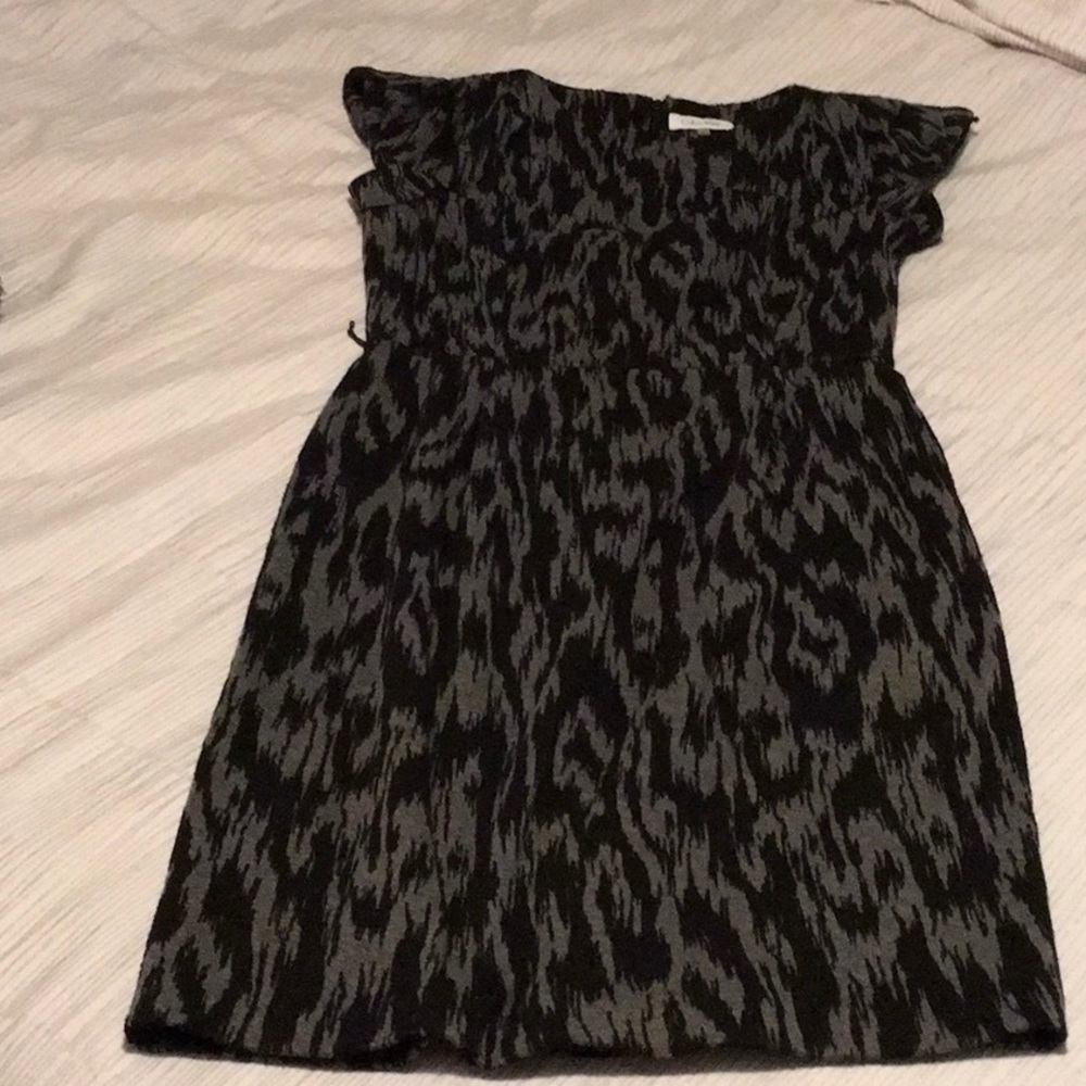 Calvin Klein black gray dress